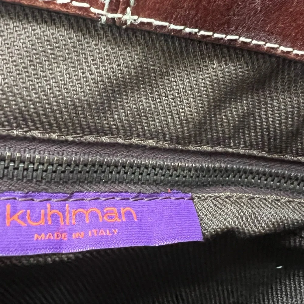 Kuhlman Italian Leather Messenger Crossbody Bag